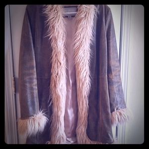 Women's vintage leather coat